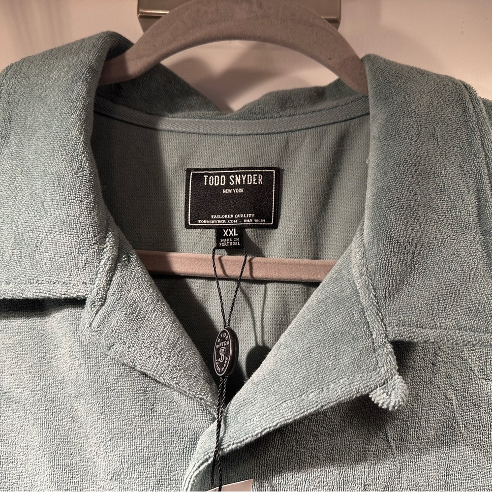 TODD SNYDER TERRY CLOTHE SHIRT XXL NWT Green